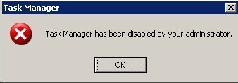 task manager has been disabled by your administrator