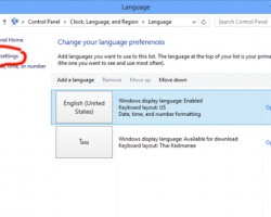 วิธีการตั้งปุ่มสลับภาษา window 8